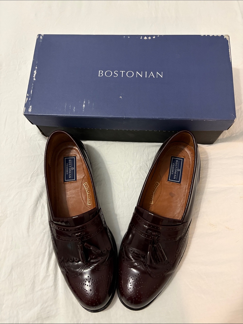 Bostonian Men's Tassel Loafers in Burgundy Brown